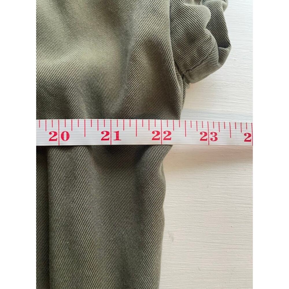 Gap Shirt Dress Popover Collared Short Sleeve Casual Knee Length Olive Womens S - Picture 12 of 13
